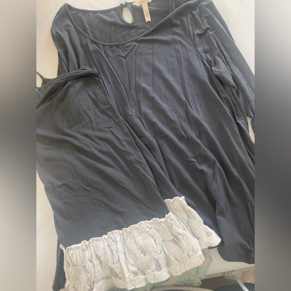 Grey Large Matilda Jane top and cami
